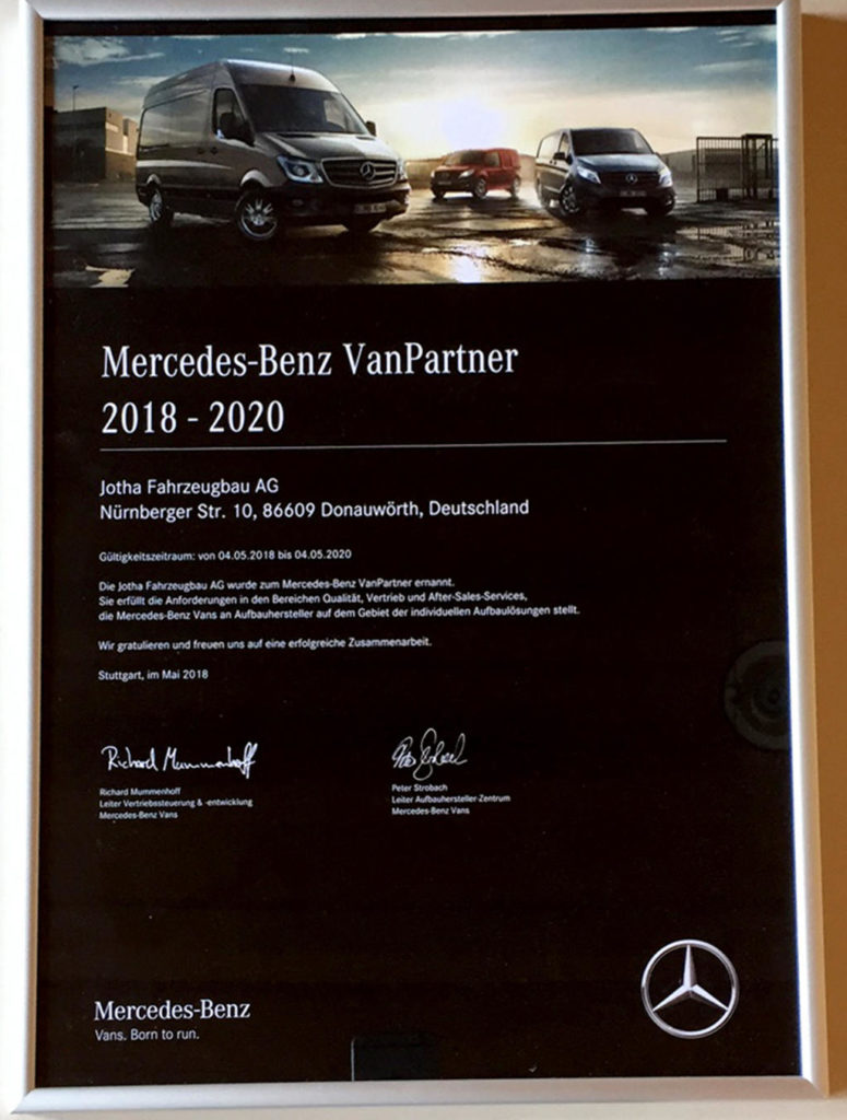 Jotha ist Mercedes-Benz VanPartner